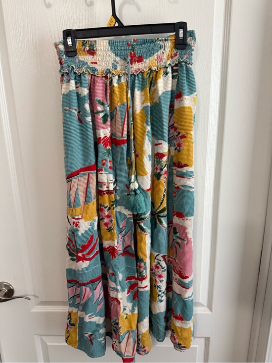 T.J.Maxx Pants - T.J.Maxx Teal Multi Floral Boho Maxi pants